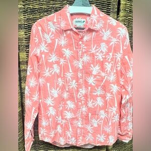 Trunks Coral Shirt with Palm‎ Design- Small